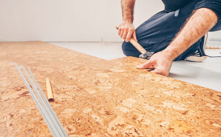 Installing cork flooring